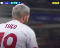 Théo Hernández fuzilou nos descontos, mas não evitou derrota do AC Milan