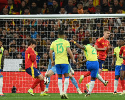 Jogo eletrizante em Madrid termina com empate entre Espanha e Brasil
